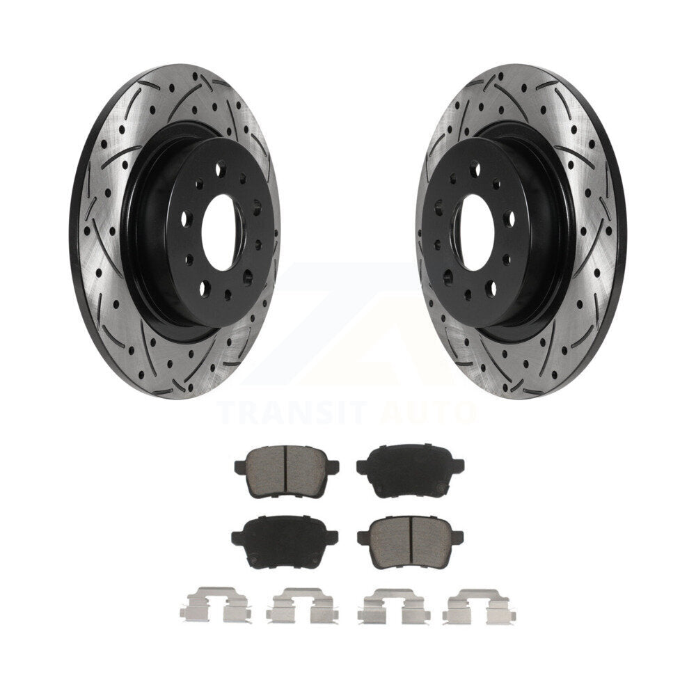 Kit de plaquettes en céramique pour rotors de frein à disque, fente de perçage arrière, pour Fiat 500 2014 – 2020