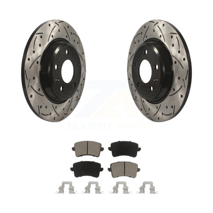Kit de plaquettes en céramique pour Rotor de frein, fente de perçage arrière, pour Audi Q5 A4 Quattro A5 allroad S