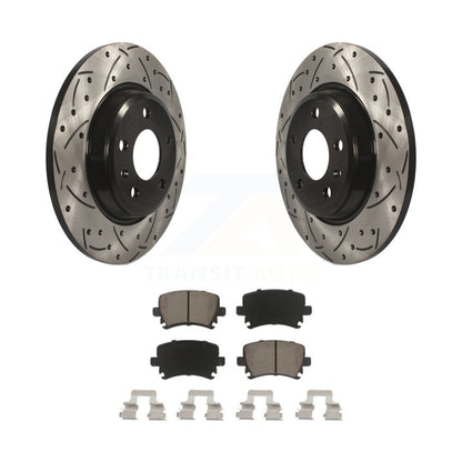 Kit de plaquettes en céramique pour Rotor de frein, fente de perçage arrière, pour Audi A4 Quattro Convertible 2009