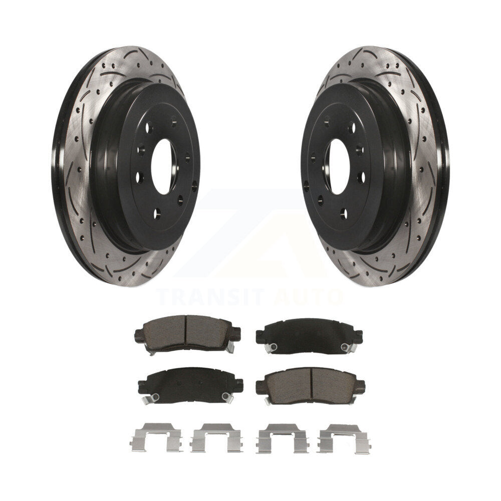 Kit de plaquettes en céramique pour Rotors de frein à fente de forage arrière, pour GMC Acadia Buick autoclave Satur