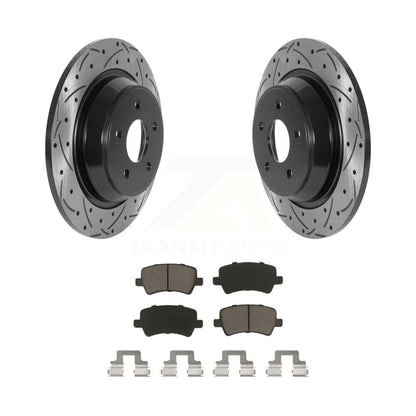 Kit de plaquettes de frein en céramique, Rotors de frein à fente arrière percés pour Land Rover Range Evoqu 12-15