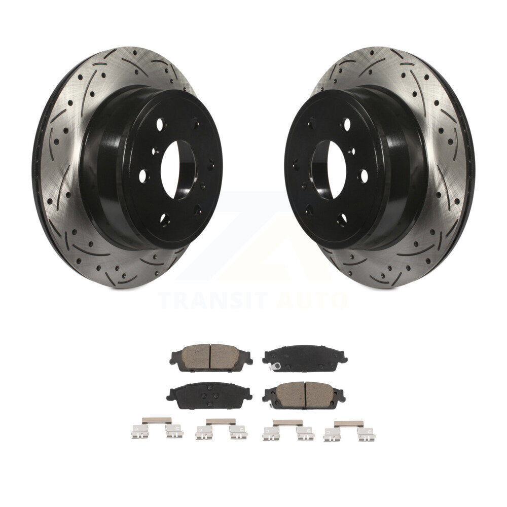Kit de plaquettes en céramique pour Rotors de frein à fente de forage arrière, pour Chevrolet GMC Silverado 1500 X