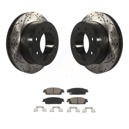 Kit de plaquettes en céramique de Rotor de frein à disque à fente percée à revêtement arrière pour Chevrolet Suburba
