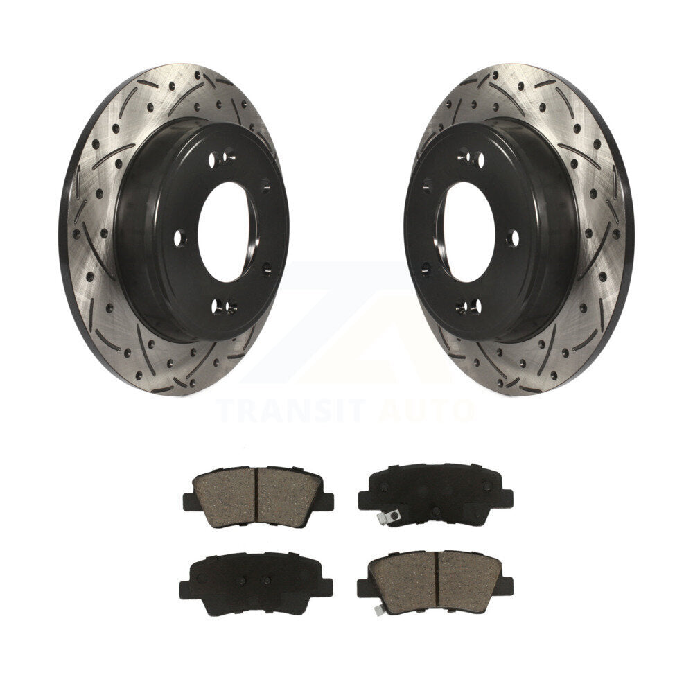 Kit de plaquettes en céramique pour Rotor de frein à fente arrière, pour Kia Hyundai Kona Forte Soul G