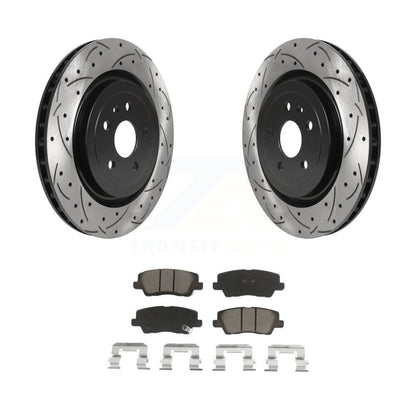 Kit de plaquettes en céramique pour Rotor de frein à disque, fente de perçage pour manteau arrière, pour Cadillac CTS 2015 6.2