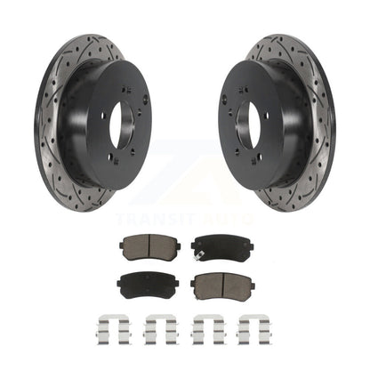 Kit de plaquettes de frein en céramique, fente de perçage arrière, Rotors, pour Hyundai Tucson Kia Sportage AW