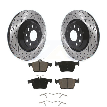 Kit de plaquettes en céramique pour Rotor de frein, fente de perçage arrière, pour Volkswagen Atlas Audi Q3 Cross