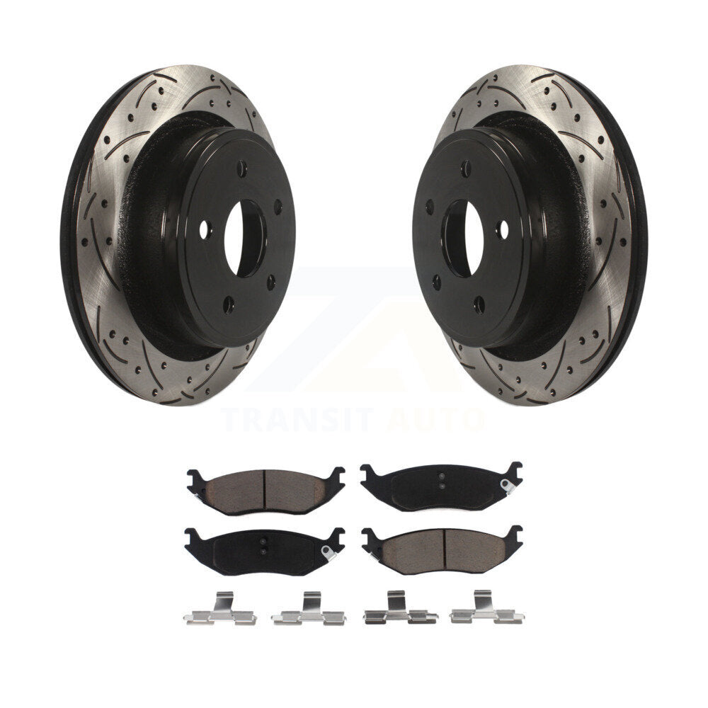 Kit de plaquettes en céramique pour rotors de frein à disque fendus, revêtement arrière, pour Dodge Ram 150