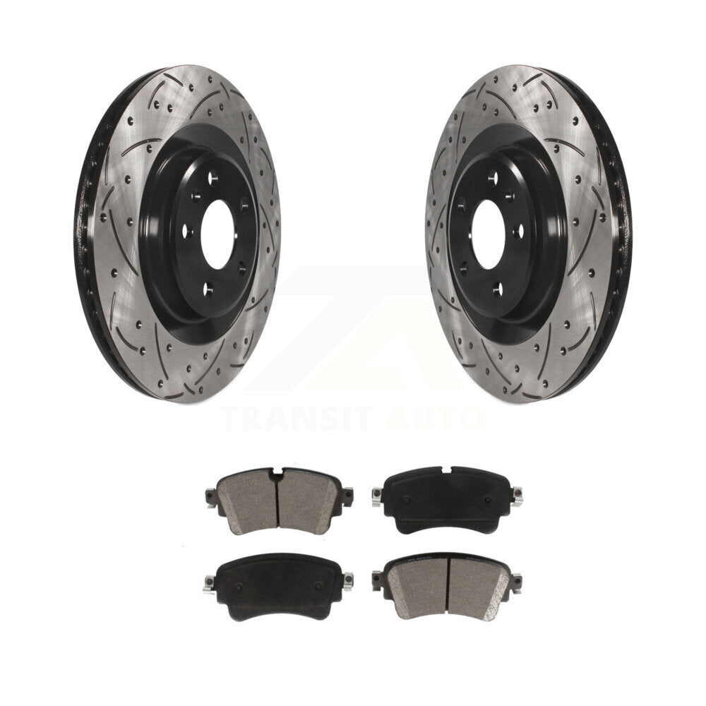Kit de plaquettes en céramique pour Rotors de frein à fente de forage arrière, pour Audi Q5 A4 Quattro A5 Sportbac