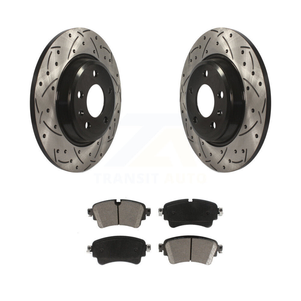 Kit de plaquettes en céramique pour Rotor de frein, fente de perçage arrière, pour Audi A4 Quattro avec solide