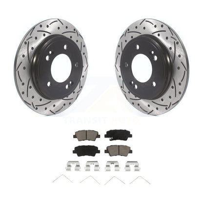 Kit de plaquettes en céramique pour Rotor de frein à fente arrière, pour Hyundai Elantra Ioniq Kia Nir
