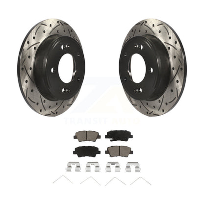 Kit de plaquettes en céramique pour Rotor de frein à fente arrière percée, pour Hyundai Elantra Venue Kia Sou