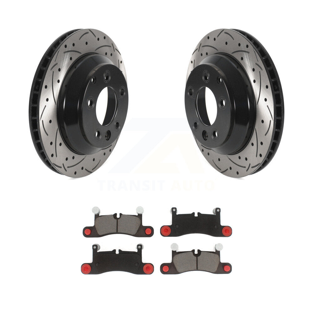 Kit de plaquettes en céramique pour Rotors de frein à disque, fente de perçage arrière, pour Volkswagen Touareg Porsch