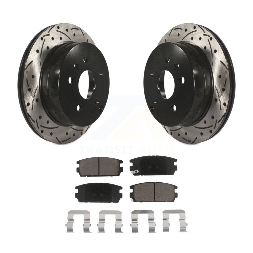 Kit de plaquettes de frein en céramique, Rotors de frein à fente arrière percés pour Chevrolet Equinox GMC Terrai