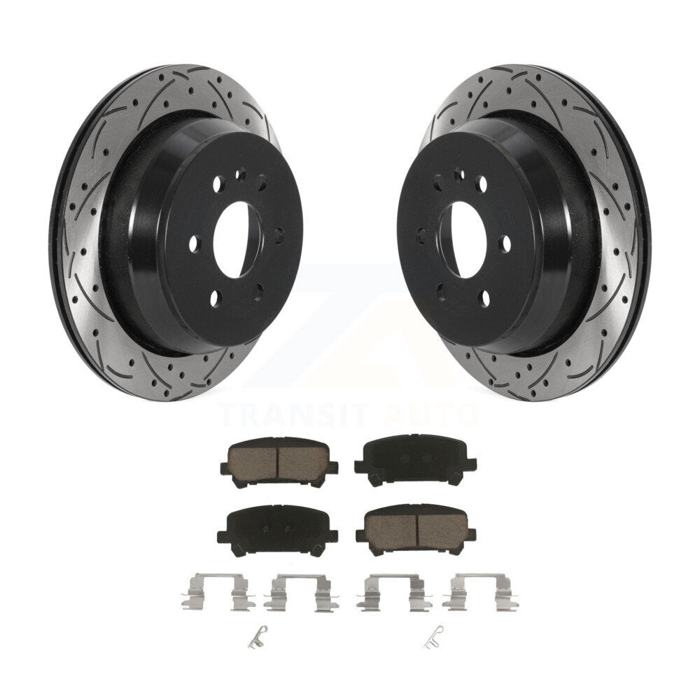 Kit de plaquettes de frein en céramique, Rotors de frein à fente arrière percés pour Chevrolet Colorado GMC Canyo
