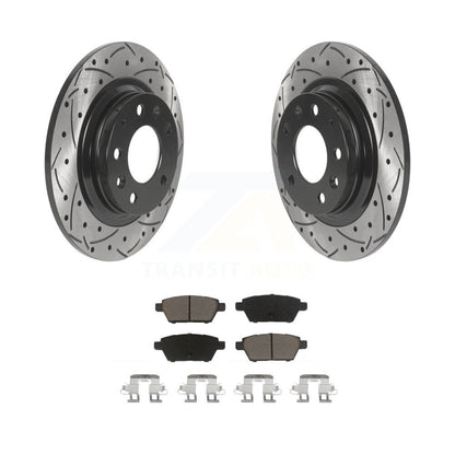 Kit de plaquettes en céramique pour Rotors de frein à fente de forage arrière, pour Ford Fusion Mazda 6 Lincoln MK