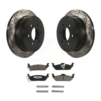 Kit de plaquettes en céramique pour Rotors de frein à disque, fente de perçage arrière, pour Ford F-150 Lincoln Mark L
