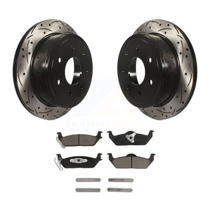 Kit de plaquettes en céramique pour Rotors de frein à disque, fente de perçage arrière, pour Ford F-150 Lincoln Mark L