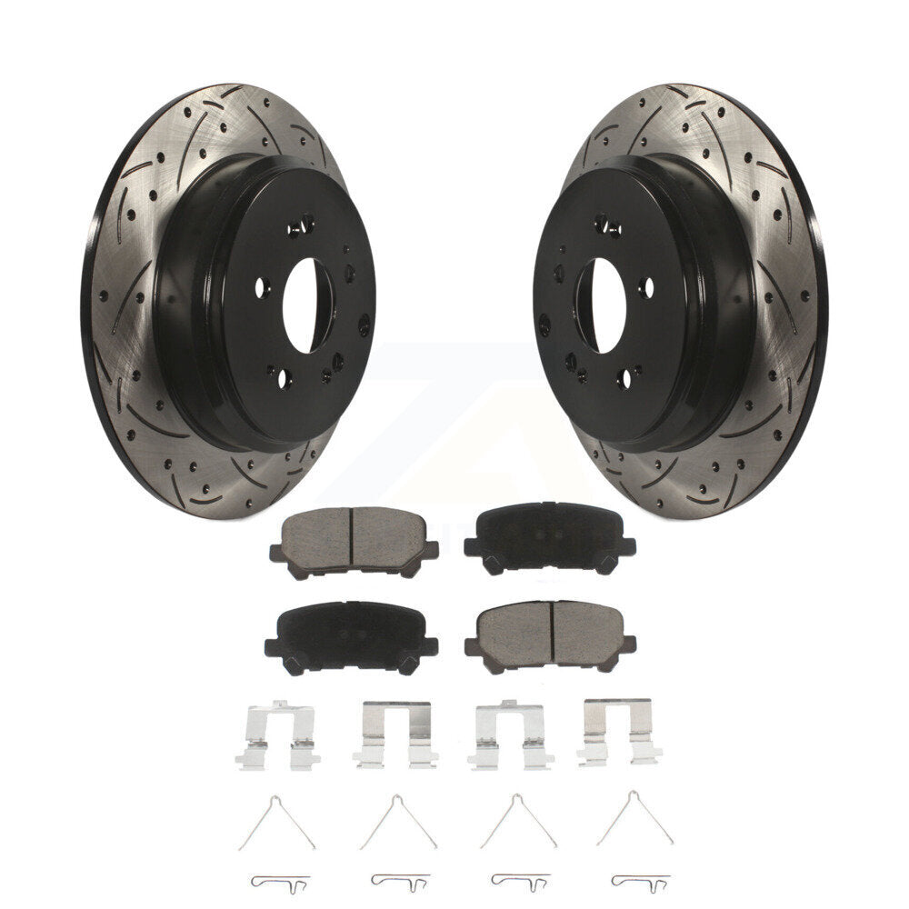 Kit de plaquettes de frein en céramique, Rotors de frein à fente arrière percés pour Honda Odyssey Pilot Acura MD