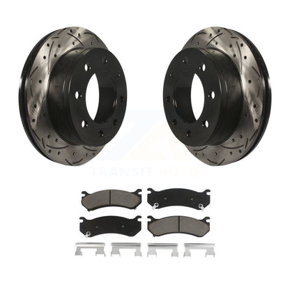 Kit de plaquettes en céramique pour Rotors de frein à fente de forage arrière, pour Chevrolet GMC Sierra 2500 HD H