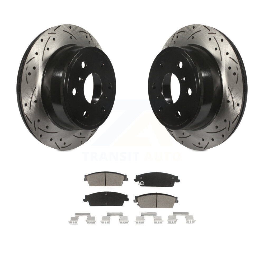 Kit de plaquettes en céramique pour Rotors de frein à fente de forage arrière, pour Chevrolet GMC Sierra 1500 Taho