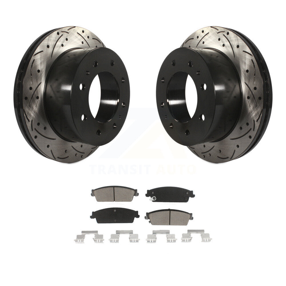 Kit de plaquettes en céramique pour Rotors de frein à fente de forage arrière, pour Chevrolet Silverado 1500 Hybri