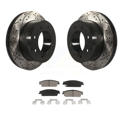 Kit de plaquettes en céramique pour Rotors de frein à fente de forage arrière, pour Chevrolet Silverado 1500 Hybri