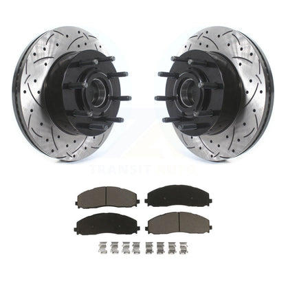 Kit de plaquettes en céramique pour moyeu de Rotor de frein, fente de perçage avant, pour Ford F-350 Super Duty F-25