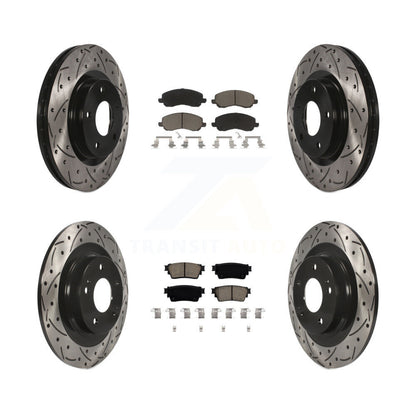 Kit de plaquettes en céramique pour Rotors de frein à disque, fente de perçage avant et arrière, pour Mitsubishi Outlande