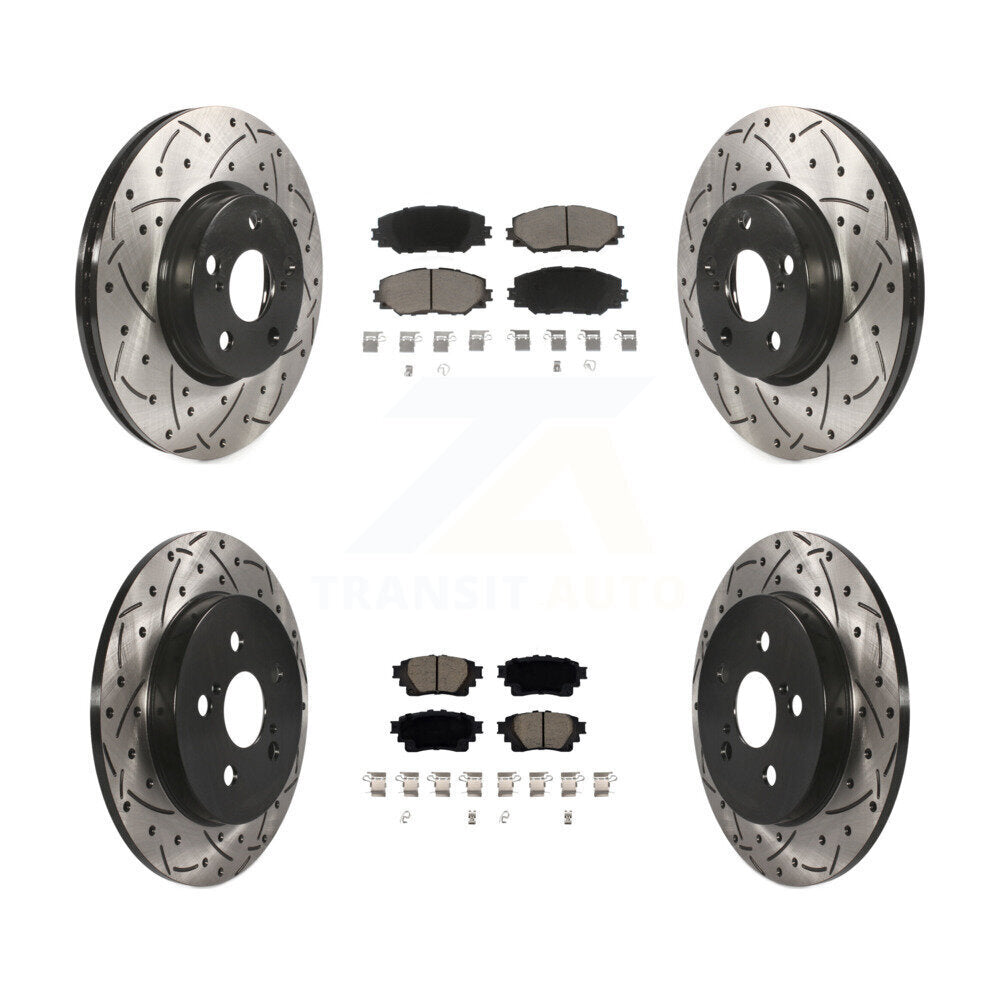 Kit de plaquettes en céramique pour Rotor de frein à fente avant et arrière, pour Toyota Corolla 2019 1.8