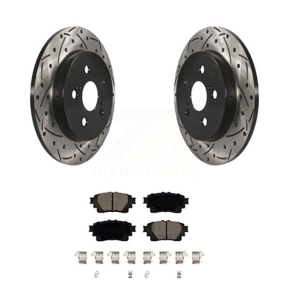 Kit de plaquettes en céramique pour rotors de frein à disque à fente arrière percée pour Toyota Corolla 2019 1.8