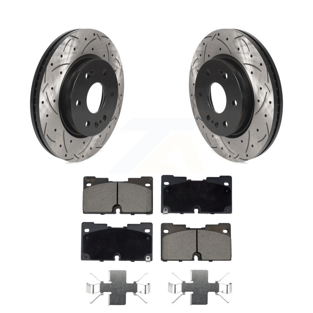 Kit de plaquettes en céramique pour Rotor de frein, fente de perçage avant, pour GMC Chevrolet Silverado 1500 X