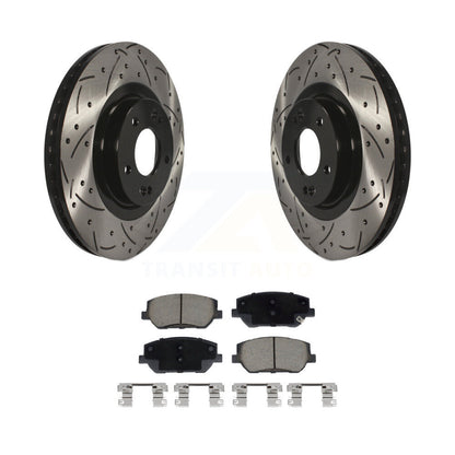 Kit de plaquettes en céramique pour Rotor de frein à disque, fente de perçage avant, pour Hyundai Santa F 2019 – 2020