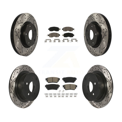 Kit de plaquettes de frein en céramique, rotors de frein à fente avant et arrière percés pour Nissan Altima AW 19-20