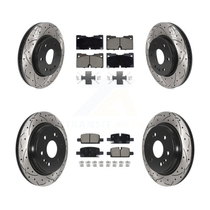 Kit de plaquettes en céramique pour Rotor de frein, fente de perçage avant et arrière, pour Chevrolet GMC Silverado X