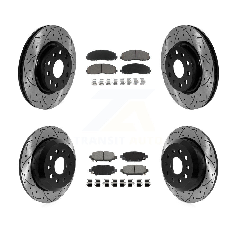 Kit de plaquettes en céramique pour rotors de frein avant et arrière, pour Jeep Wrangler Spor 18-19