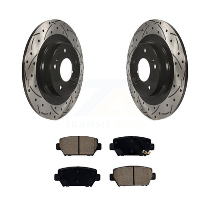 Kit de plaquettes en céramique pour rotors de frein à disque à fente arrière percée pour Mitsubishi Eclipse Cros