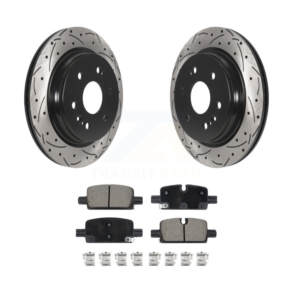 Kit de plaquettes en céramique pour Rotors de frein à fente de forage arrière, pour GMC Chevrolet Silverado 1500 X