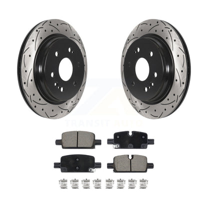 Kit de plaquettes en céramique pour Rotors de frein à fente de forage arrière, pour GMC Chevrolet Silverado 1500 X