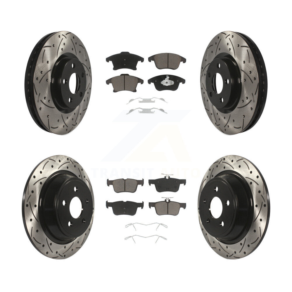 Kit de plaquettes en céramique pour rotors de frein avant et arrière, pour Ford Police Responder SS