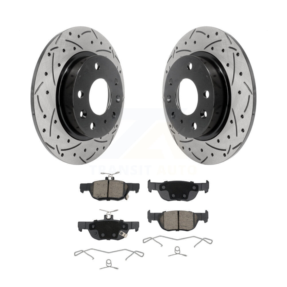 Kit de plaquettes en céramique pour rotors de frein à disque, fente de perçage arrière, pour Mazda 3 CX-30 Spor