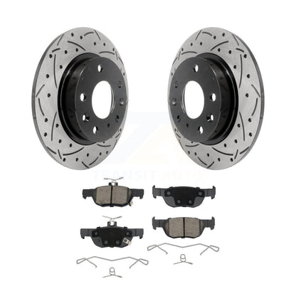 Kit de plaquettes en céramique pour rotors de frein à disque, fente de perçage arrière, pour Mazda 3 CX-30 Spor