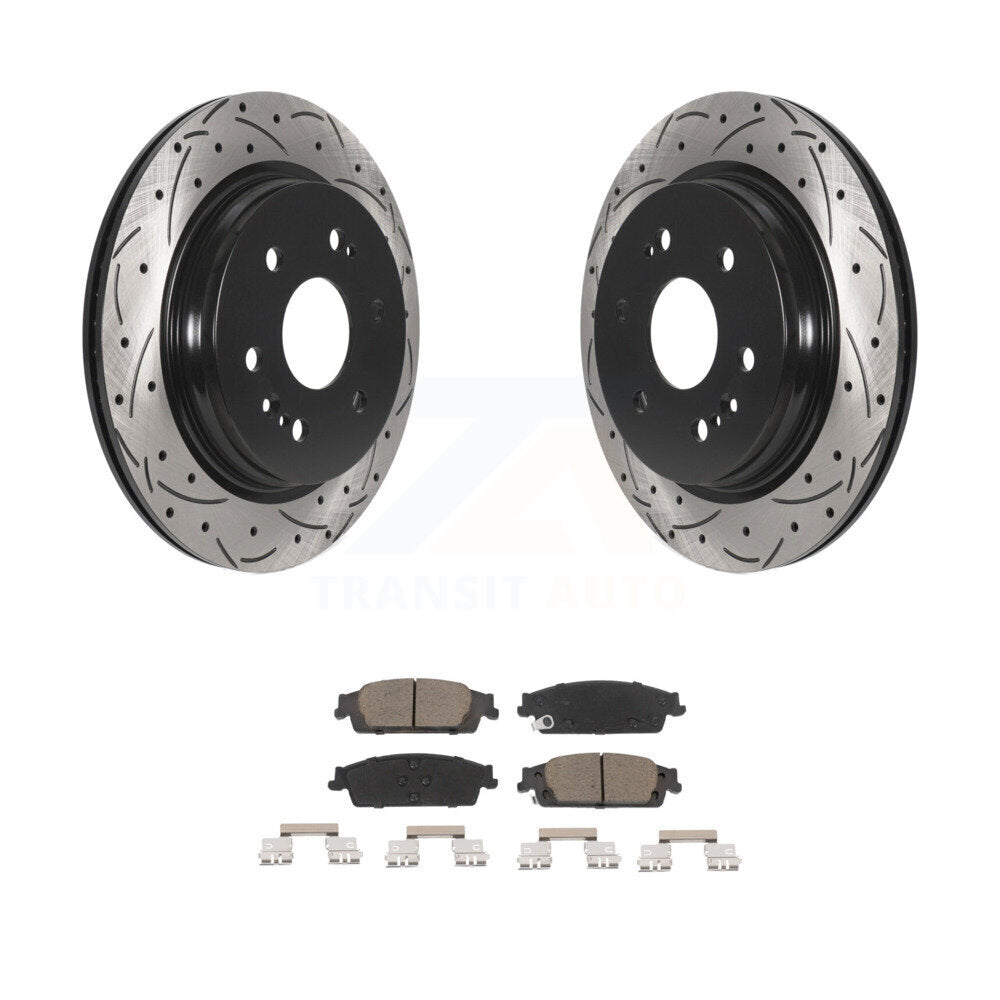Kit de plaquettes en céramique pour Rotors de frein à fente de forage arrière, pour Chevrolet Silverado 1500 LD GM
