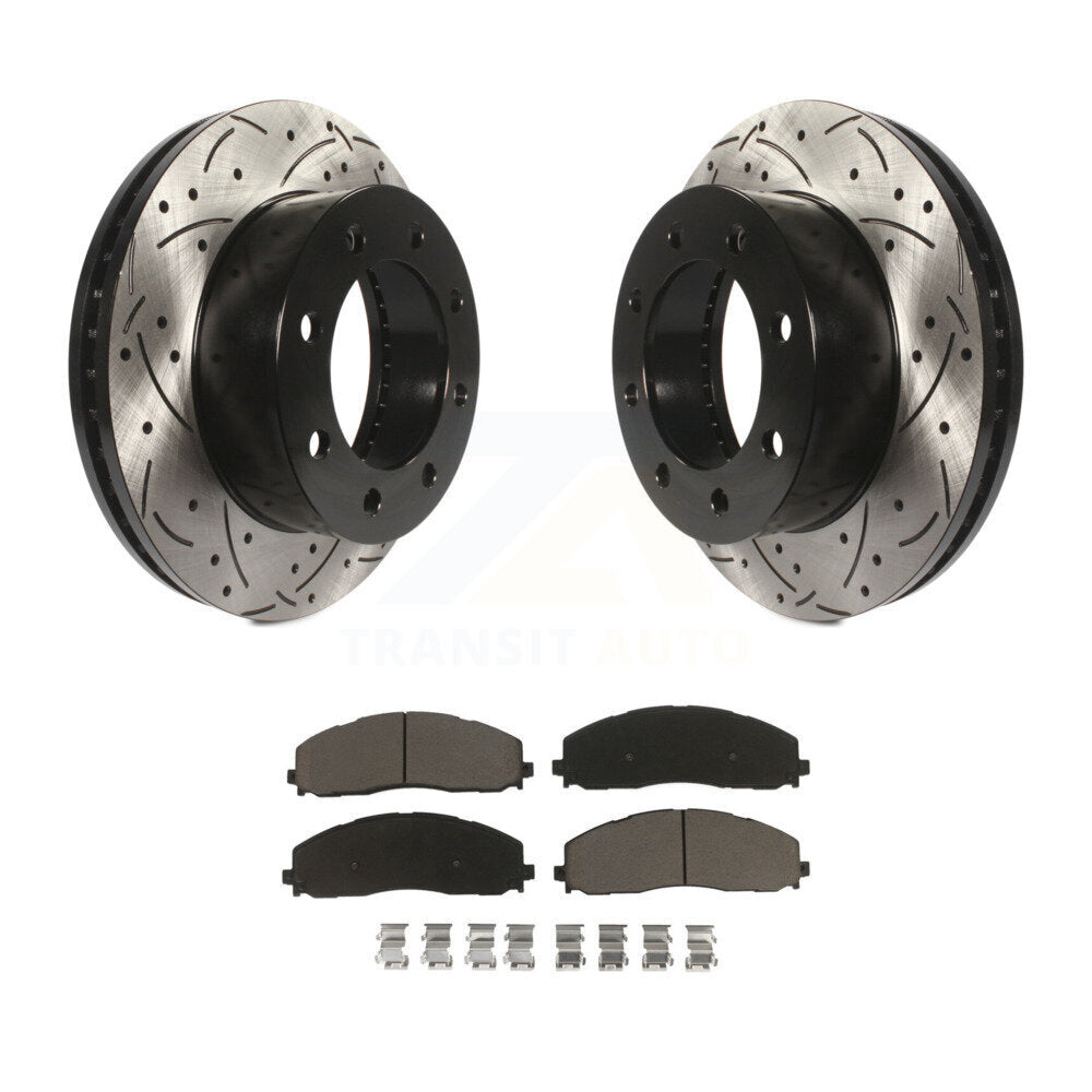 Kit de plaquettes en céramique pour rotors de frein à fente avant, pour Ford F-250 Super Duty 4W 2013