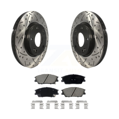 Kit de Rotor de frein à disque et de plaquettes en céramique, fente avant percée, pour Hyundai Venue Kia Sou