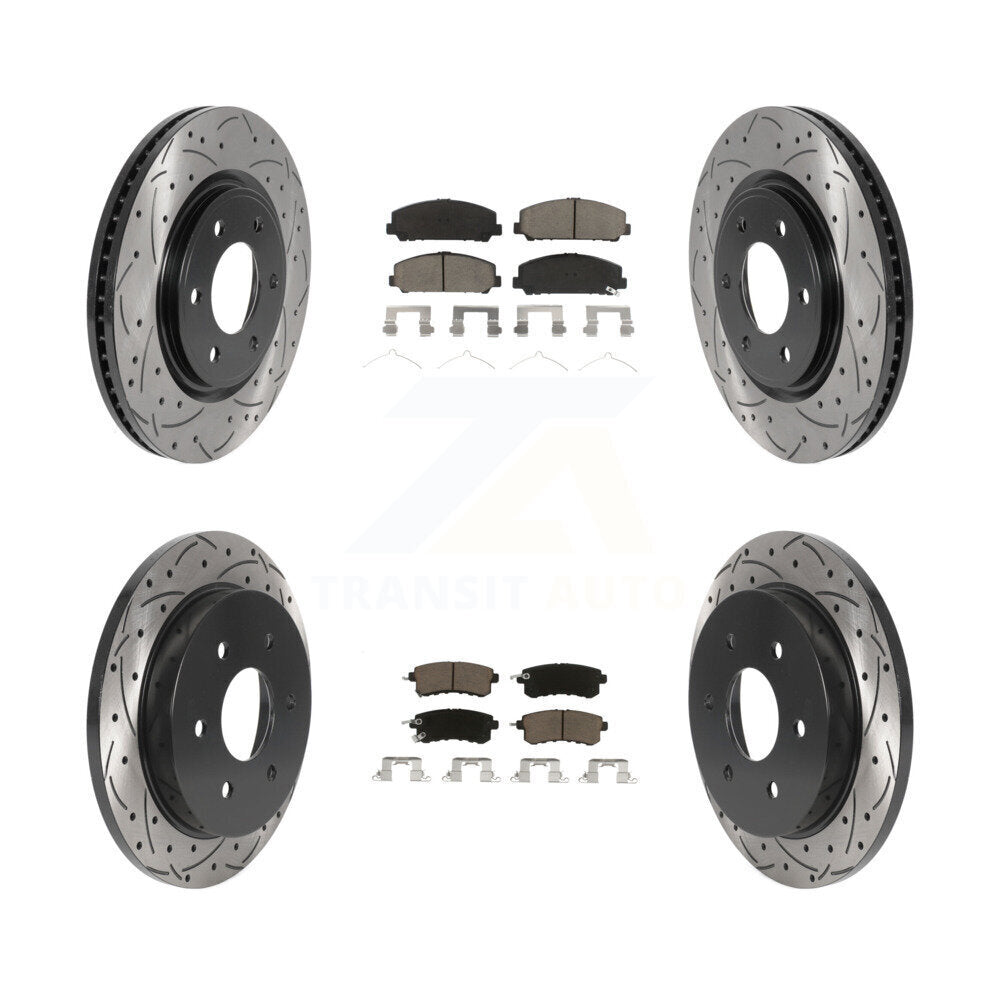 Kit de plaquettes en céramique pour Rotors de frein à disque, fente de perçage avant et arrière, pour Nissan Armad