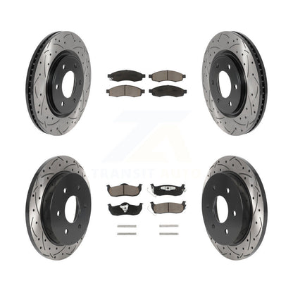 Kit de plaquettes en céramique pour Rotor de frein, fente de perçage avant et arrière, pour Nissan TITAN 07 à partir de 04