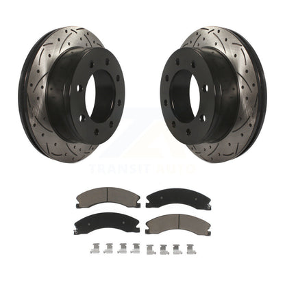 Kit de plaquettes en céramique pour Rotor de frein à disque, fente de perçage pour manteau arrière, pour Chevrolet Express 450