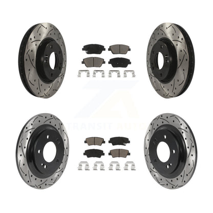 Kit de plaquettes en céramique pour Rotor de frein à disque, fente de perçage avant et arrière, pour Hyundai Sonat