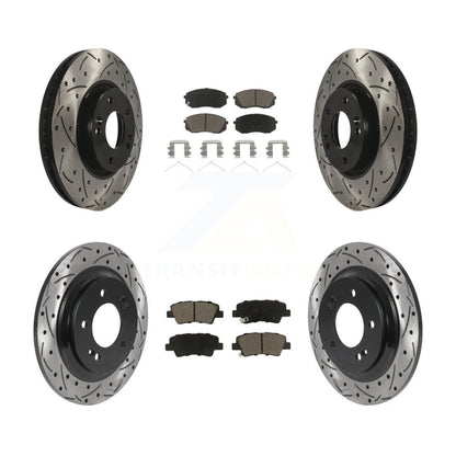 Kit de plaquettes en céramique pour Rotor de frein à disque, fente de perçage avant et arrière, pour Hyundai Sonat